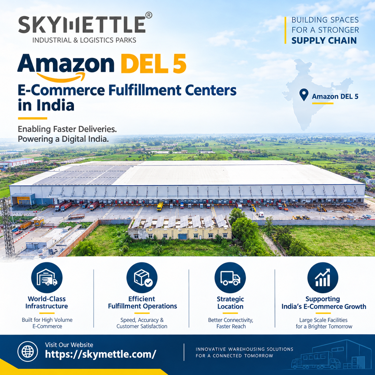 Amazon DEL 5 Fulfillment Center: Location, Size, Specifications & Construction Details