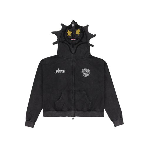 Glo Gang Full Zip Black Hoodie