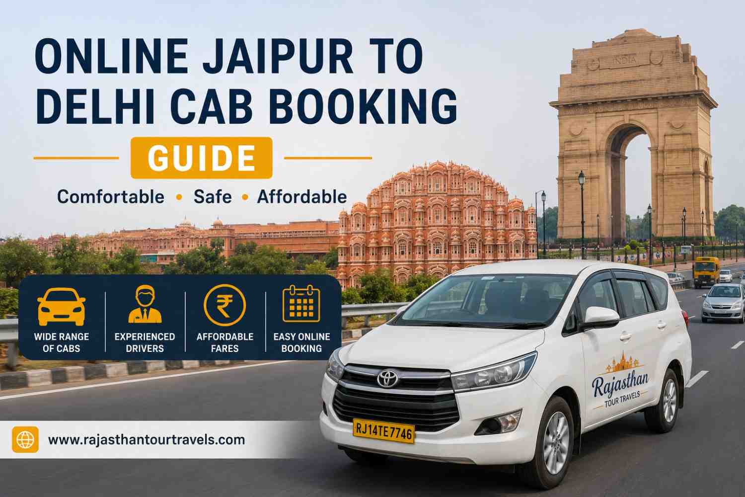 Online Jaipur to Delhi Cab Booking Guide