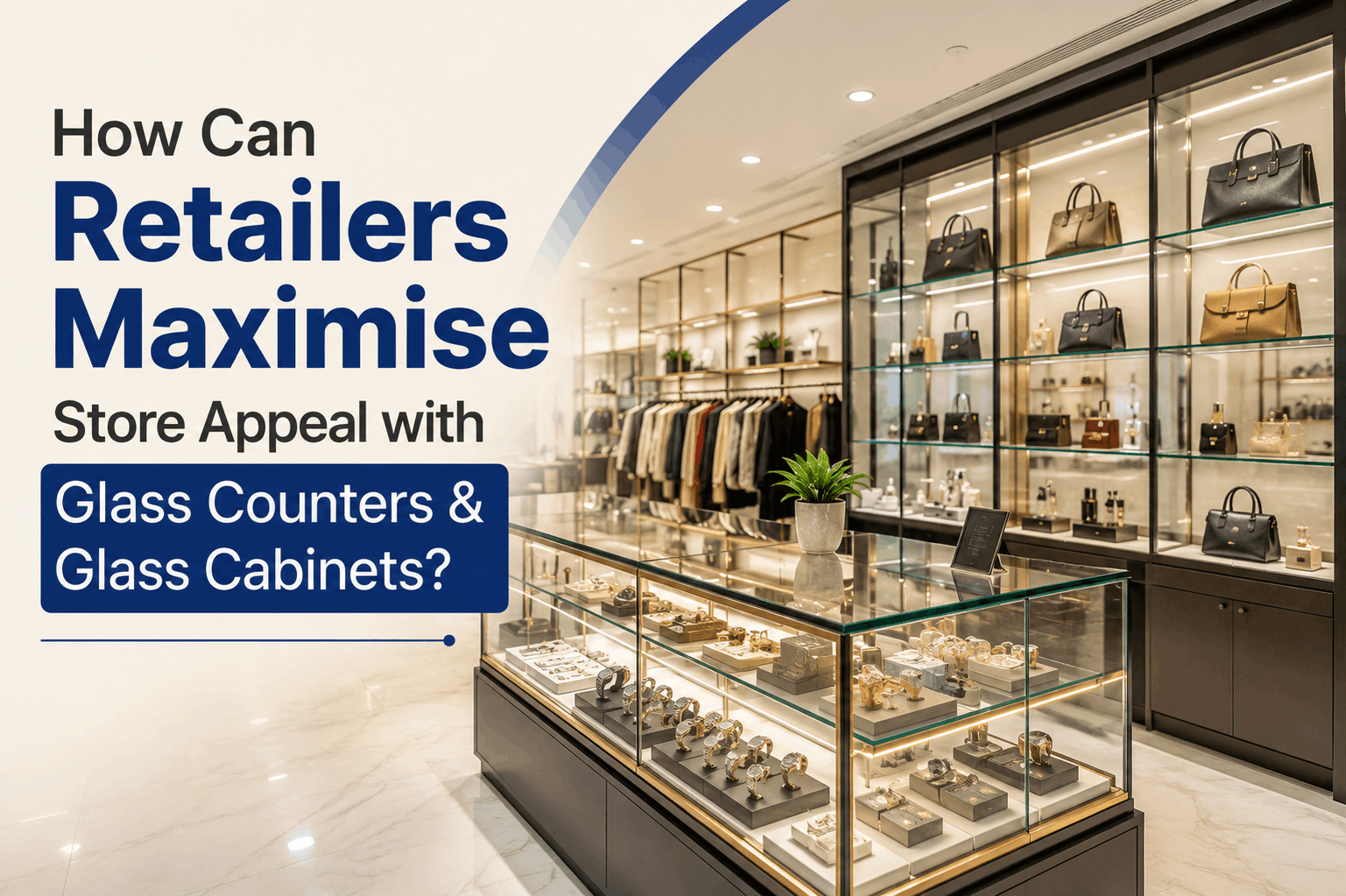 How Can Retailers Maximise Store Appeal with Glass Counters & Glass Cabinets?
