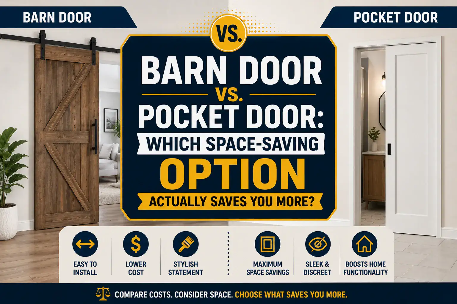 Barn Door vs. Pocket Door: Which Space-Saving Option Actually Saves You More?