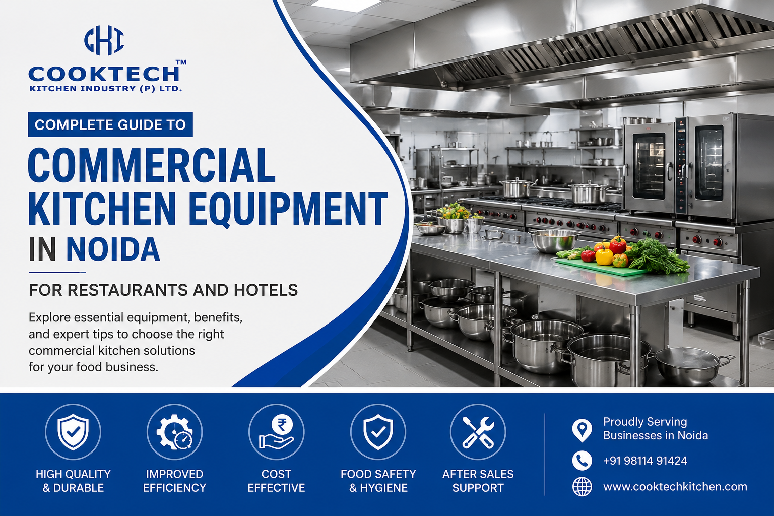 Restaurant Kitchen Equipment in Noida | Commercial Kitchen Solutions | Cooktech Kitchen Industry