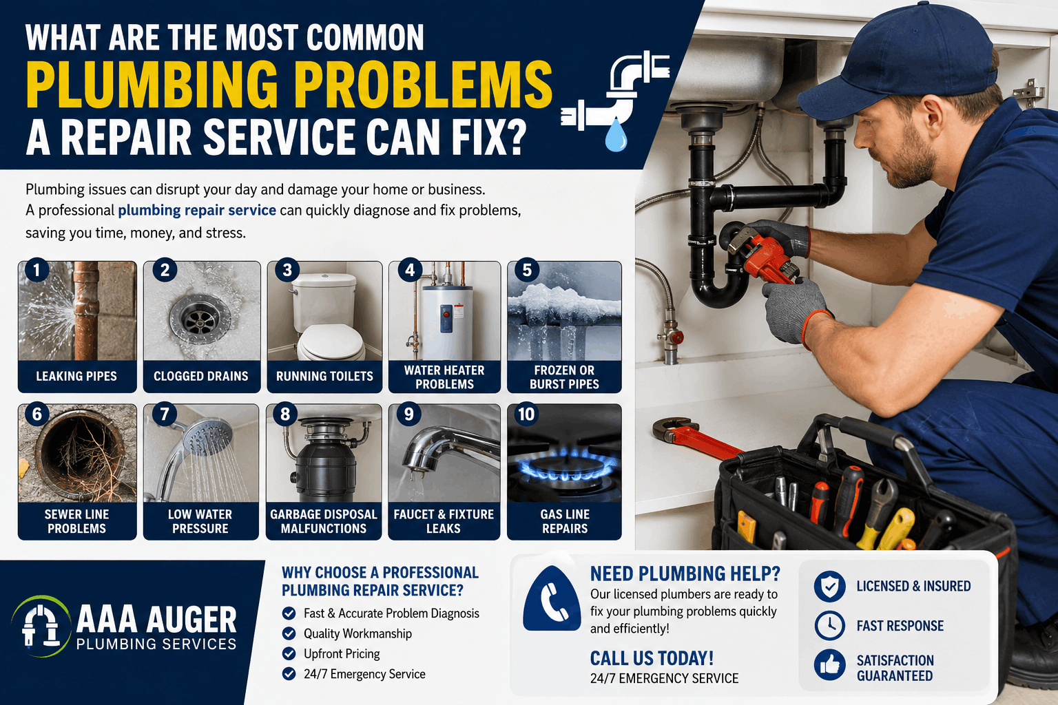 What Are the Most Common Plumbing Problems a Repair Service Can Fix?