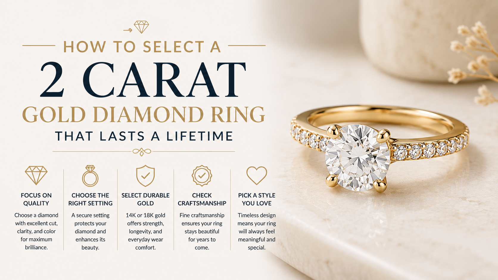7 Smart Ways to Choose a Lasting 2 Carat Gold Diamond Ring