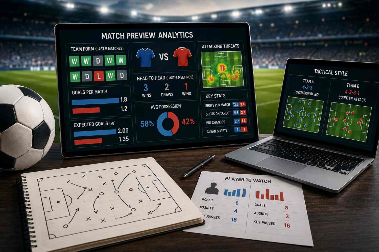 What Football Match Analytics Can Reveal Before the First Whistle
