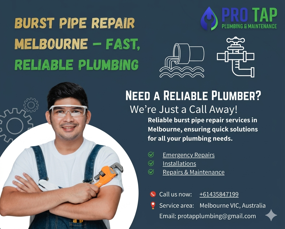 Emergency Burst Pipes Melbourne: Quick Repair Services for Residential & Commercial Properties