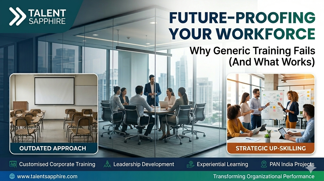 The modern corporate landscape is moving faster than ever. Between the rapid adoption of automation, shifting workplace values across generations, and the constant demand for operational efficiency, human resource leaders face a critical challenge: How do you build a workforce that doesn’t just keep up, but actively drives market growth? Many organizations pour significant portions of their annual budget into standard, off-the-shelf workshops. Yet, a few weeks after the session, employees often slip right back into old habits. The truth is that generic training fails because it treats unique business ecosystems with a one-size-fits-all brush. To see a genuine return on your investment, your upskilling strategy needs to be as dynamic and tailored as your business goals. Here is a look at why traditional training models are broken, and how modern organizations are restructuring their learning and development (L&D) strategies for lasting success. The Pitfall of the “One-Size-Fits-All” Workshop Every organization features its own distinct internal culture, operational pain points, and cross-functional friction. When you deploy a rigid, pre-packaged training program, it fails to address the specific day-to-day challenges your employees experience on the ground. True workforce capability development requires a partner capable of building a custom architecture. Working with a dedicated provider to engineer customised corporate training solutions ensures that every module is directly aligned with your operational priorities, industry vertical, and specific skill gaps. Bridging the Leadership Gap for First-Time Managers One of the most frequent organizational missteps is promoting an exceptional technical performer or individual contributor to a managerial role without providing a proper transition framework. Managing people requires an entirely different skill set than managing tasks. Without targeted development, new leaders often struggle with delegation, team motivation, and constructive feedback loops. Implementing a structured first-time managers training program bridges this gap early, equipping emerging leaders with the behavioral tools they need to reduce team turnover and maintain high performance. For organizations aiming to cultivate long-term strategic vision at executive levels, a comprehensive leadership development program in India ensures your leadership pipeline remains robust and future-ready. Beyond Technical Know-How: The Power of Behavioral and Soft Skills Technical expertise can get your foot in the door, but behavioral alignment and communication keep the business moving forward. From handling high-stakes client negotiations to managing workplace conflict, soft skills are the silent engine of productivity. A modern L&D strategy must treat these competencies as measurable, essential skills. Investing in professional soft skills training services and targeted corporate behavioral skills training directly impacts how your teams collaborate across departments, leading to fewer project bottlenecks and smoother execution. Activating Engagement Through Experiential Learning Sitting in a conference room staring at slide decks rarely inspires behavioral change. For teams to truly absorb organizational values and learn how to collaborate under pressure, they need to experience it. This is why forward-thinking organizations are moving toward experiential models. Utilizing structured corporate team building programs or getting teams out of the office for corporate outbound & OBT training program services places employees in dynamic, hands-on scenarios. These environments break down workplace silos, build trust, and teach real-time problem-solving far more effectively than traditional lectures. Scaling Consistency Across PAN-India Operations For enterprises with regional offices, manufacturing plants, or distributed teams across the country, maintaining a uniform standard of training is incredibly difficult. Local nuances, varying trainer quality, and logistical hurdles often lead to an fragmented learning experience. To counter this, scaling organizations require a partner with deep infrastructural reach. Partnering with an organization capable of executing PAN India training projects ensures that whether your employees are based in Delhi-NCR, Mumbai, or remote locations, they receive the exact same high standard of content delivery and facilitator expertise. The Bottom Line Training shouldn’t be a check-the-box exercise to fill an HR calendar. It is a strategic business driver. When you shift away from generic presentations and focus on customized, behavior-driven learning paths, you don’t just train your employees—you elevate your entire organizational capability. If you are looking to audit your current workforce capabilities and design a high-impact learning intervention, explore the tailored programs offered by Talent Sapphire, a premier corporate training company in India dedicated to transforming organizational performance from the ground up.