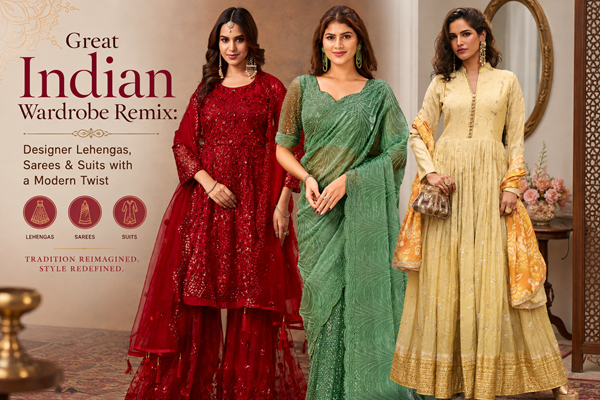 The Great Indian Wardrobe Remix: Designer Lehengas, Sarees & Suits with a Modern Twist