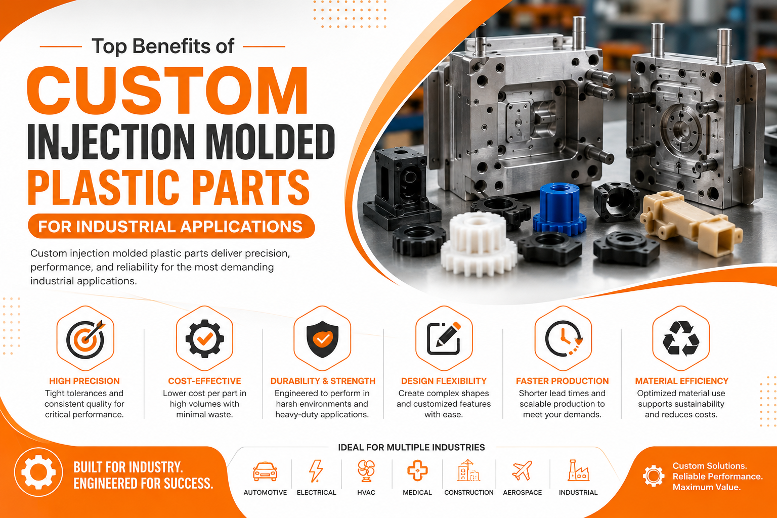 Top Benefits of Custom Injection Molded Plastic Parts for Industrial Applications