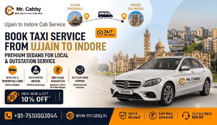 Ujjain to Indore Cab: One-Way Taxi Booking