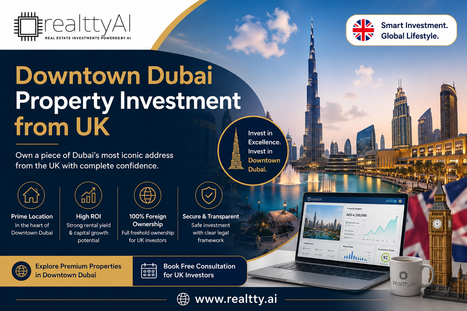Downtown Dubai Property Investment from UK